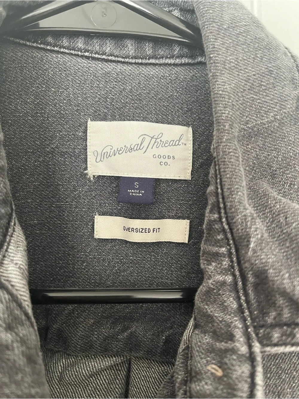 Universal Thread Washed Charcoal Denim Shacket